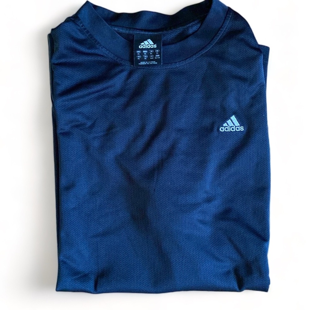 adidas Athletic Mesh and Polyester Short Sleeve shirt - Picture 1 of 10